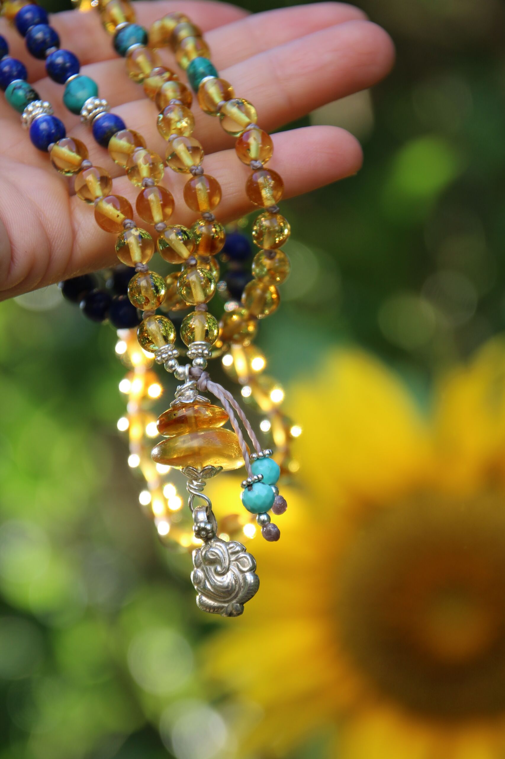 japamala ambra turchese lapislazzuli Ambra Turchese Lapis - immagine 1