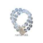 Bracciale Collezione Essenza di Namamala con pietre naturali di quarzo ialino e dettagli in argento 925.