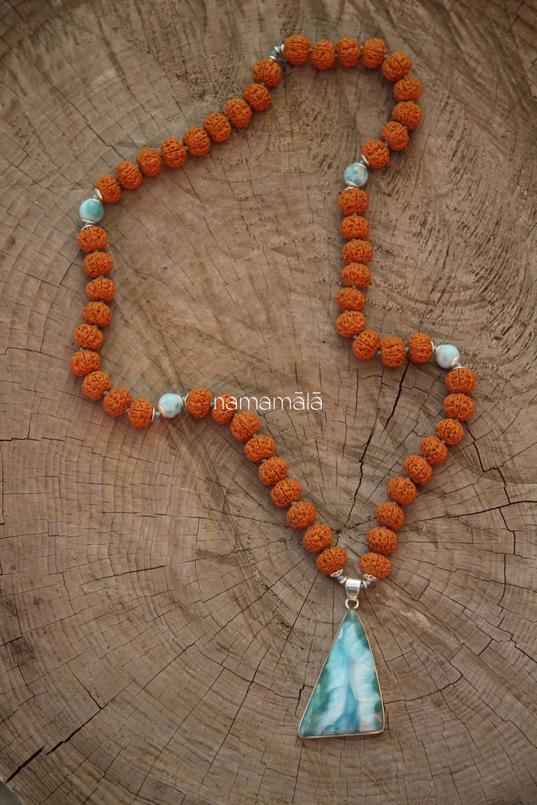 japamala-larimar-rudraksha 54 Larimar Rudraksha - immagine 1