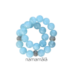 Bracciale Collezione Essenza di Namamala con pietre naturali di acquamarina e dettagli in argento 925.