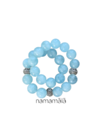 Bracciale Collezione Essenza di Namamala con pietre naturali di acquamarina e dettagli in argento 925.