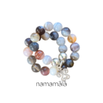 Bracciale Collezione Essenza di Namamala con pietre naturali di agata botswana e dettagli in argento 925.