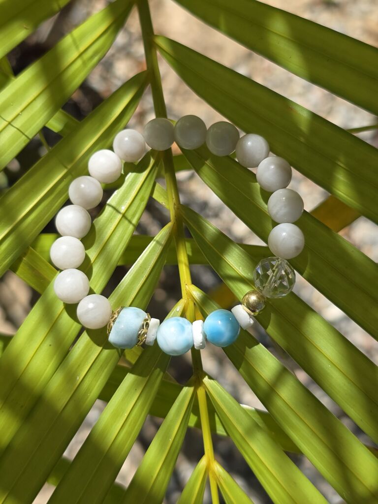 bracciale larimar agata quarzo