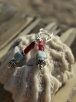 orecchini larimar corallo