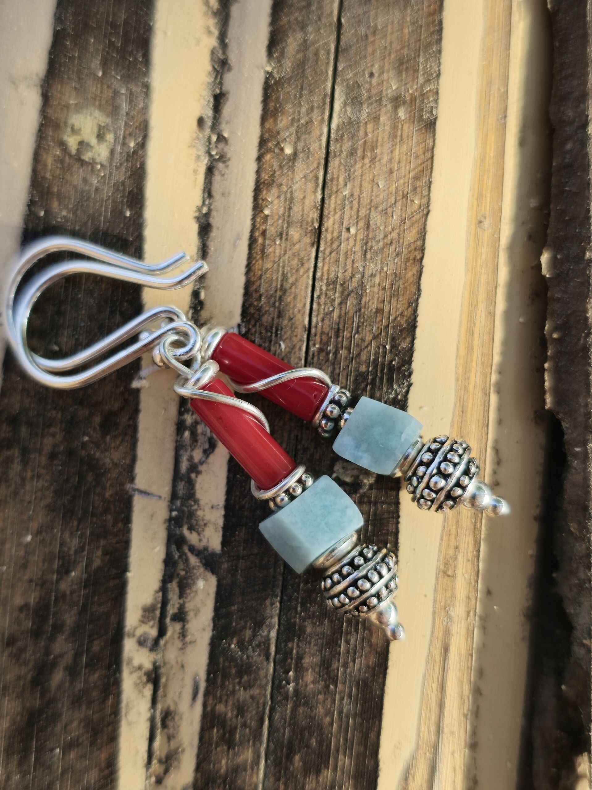 orecchini larimar corallo orecchini larimar corallo