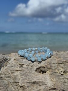 bracciale acquamarina 6mm