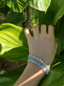 bracciale acquamarina 6mm