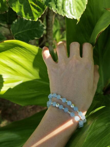 bracciale acquamarina 6mm