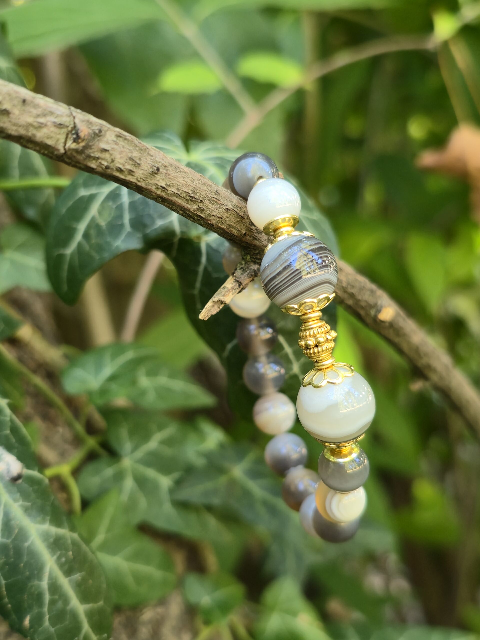 bracciale agata botswana Agata Botswana / 8 mm - immagine 1