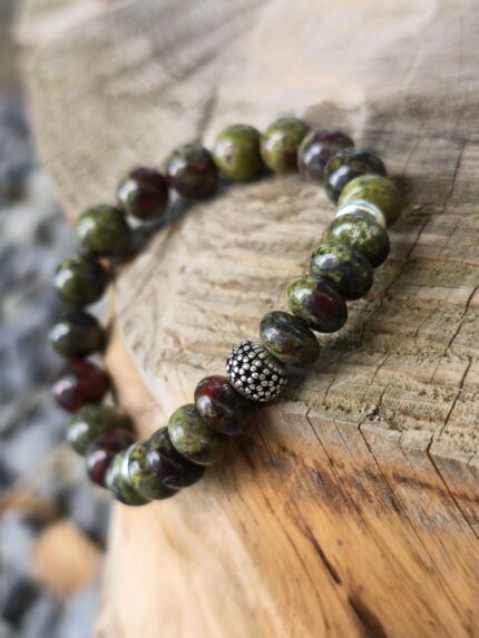 bracciale eliotropio (sangue di drago)