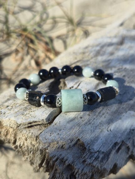 bracciale giada tormalina nera