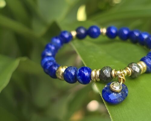 bracciale lapislazzuli pirite