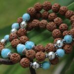 bracciale larimar rudraksha
