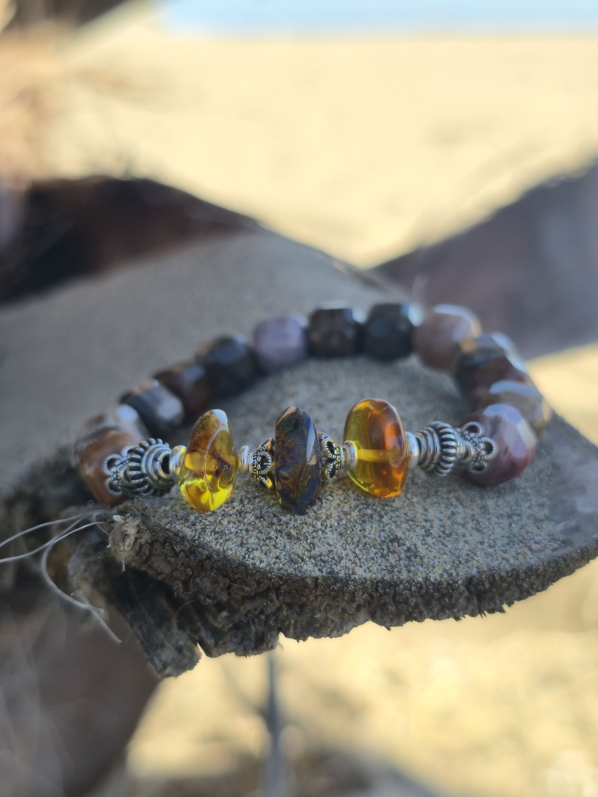 bracciale legno pietrificato ambra bracciale legno pietrificato ambra