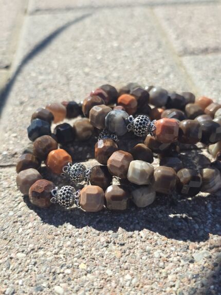 bracciale legno pietrificato