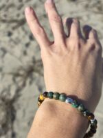 bracciale nazar turchese africano occhio di tigre