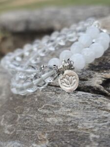 bracciale selenite quarzo