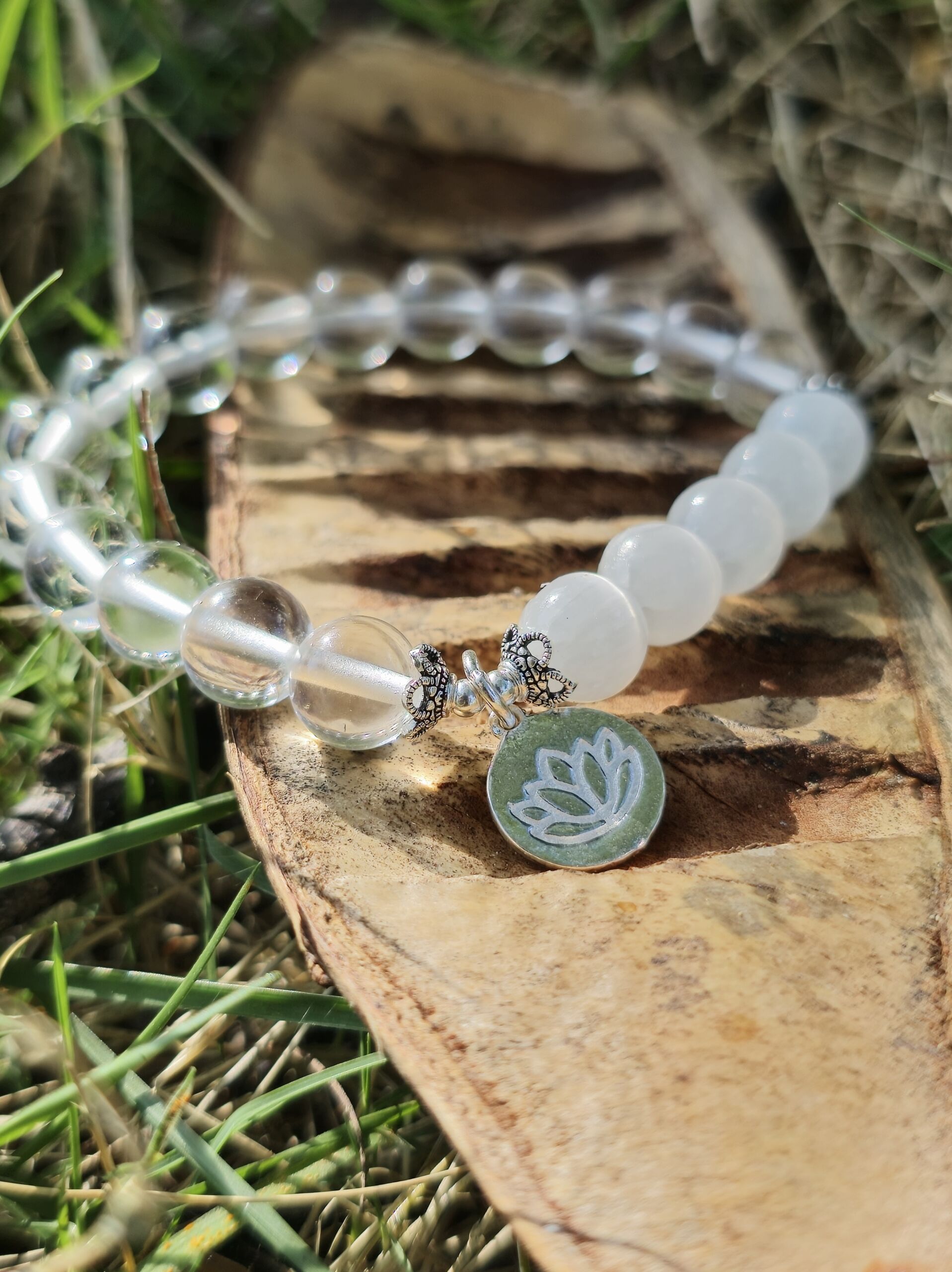 bracciale selenite quarzo bracciale selenite quarzo