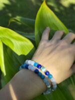 bracciale sfumature di blu 6 mm