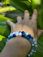 bracciale sfumature di blu 6 mm