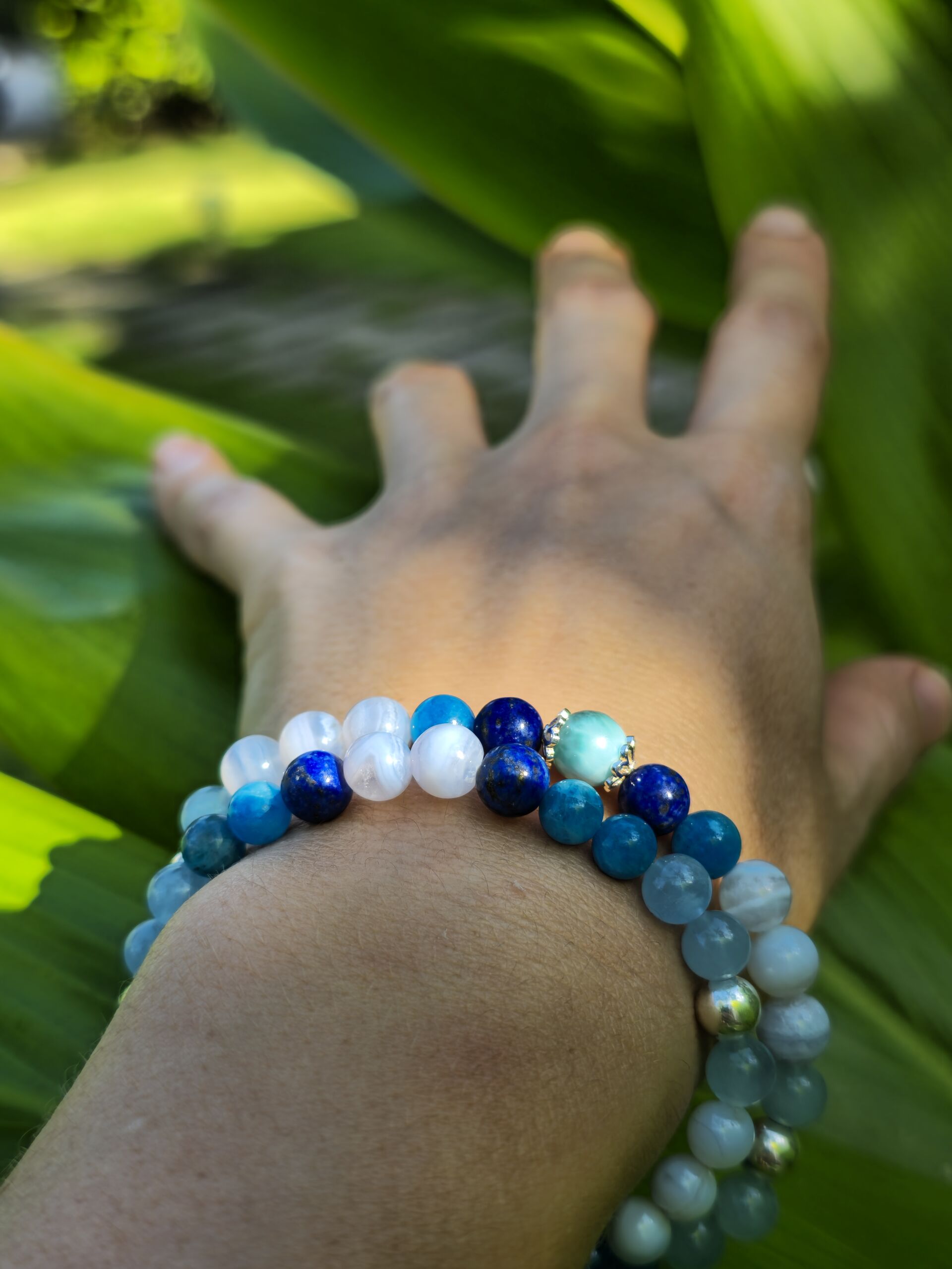 bracciale sfumature di blu 6 mm bracciale sfumature di blu 6 mm