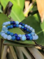 bracciale sfumature di blu 6 mm