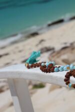 japamala 72 larimar rudraksha oro