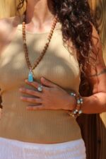 japamala 54 rudraksha larimar