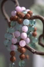 japamala acquamarina kunzite fluorite