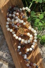 japamala agata botswana madreperla rudraksha