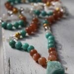 japamala amazzonite quarzo pietra del sole labradorite bianca