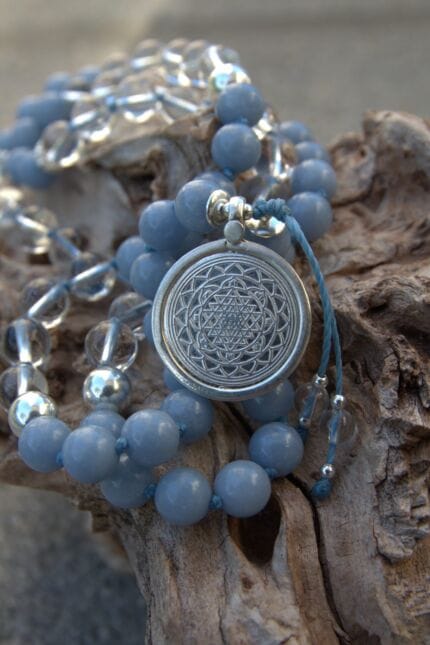 japamala angelite quarzo yantra