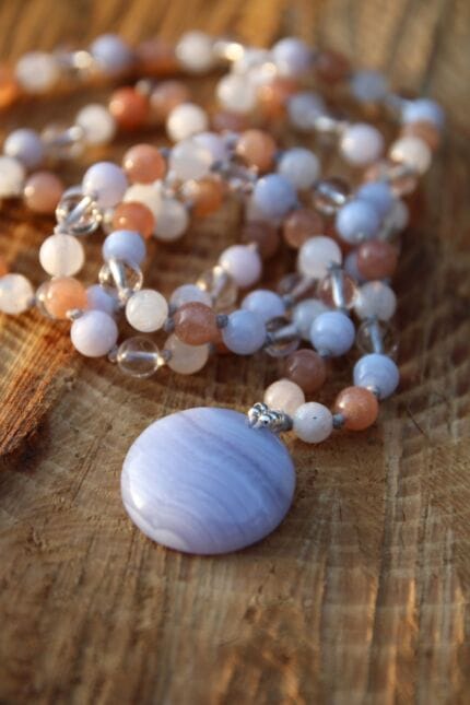 japamala calcedonio pietra del sole labradorite bianca quarzo