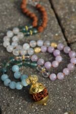 japamala fluorite rudraksha acquamarina quarzo ametista labradorite