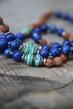 japamala lapis turchese rudraksha