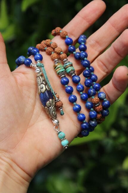 japamala lapis turchese rudraksha