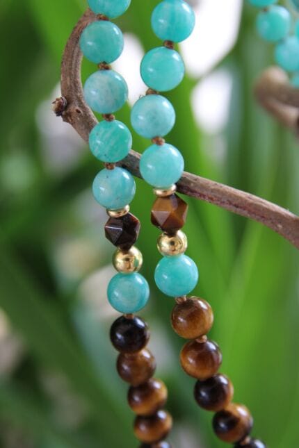 japamala occhio di tigre amazzonite