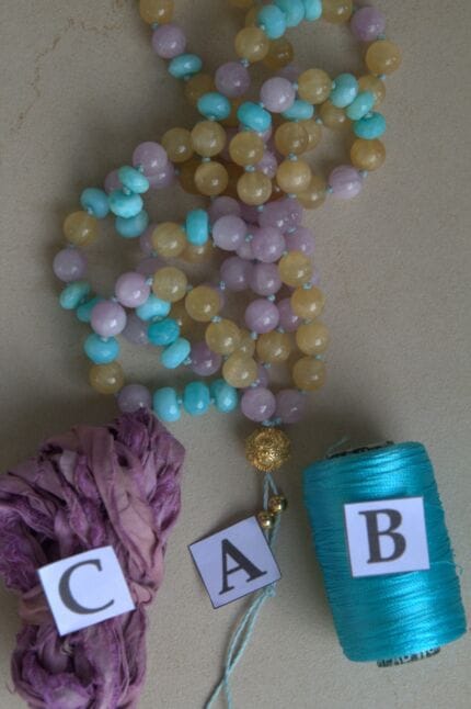 japamala opale kunzite calcite