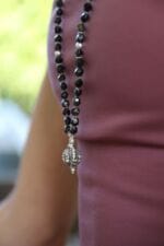 japamala ossidiana lakshmi ganesha