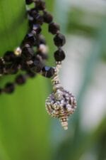 japamala ossidiana lakshmi ganesha