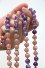 japamala pietra del sole ametista