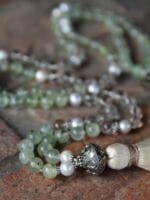 japamala prehnite quarzo perle