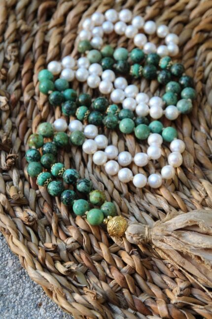japamala turchese africano perle