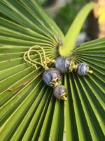 oreccchini agata botswana gold