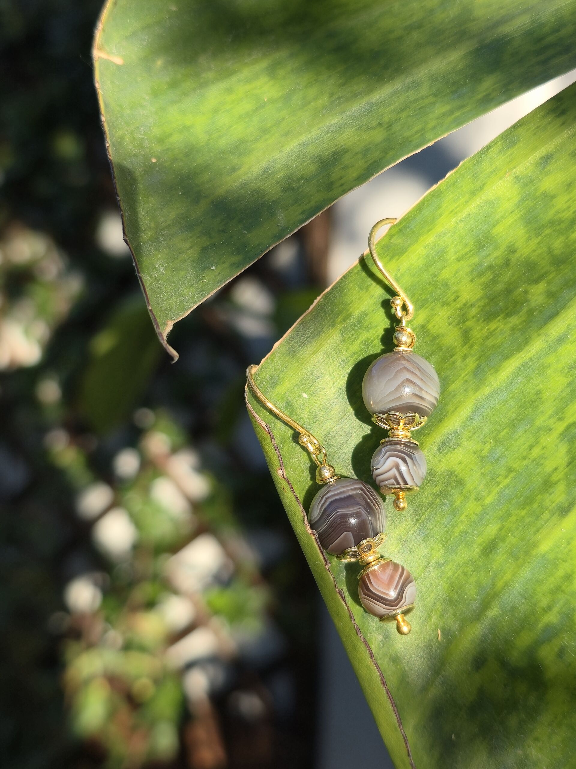 oreccchini agata botswana gold oreccchini agata botswana gold