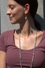 orecchini chandra labradorite bianca