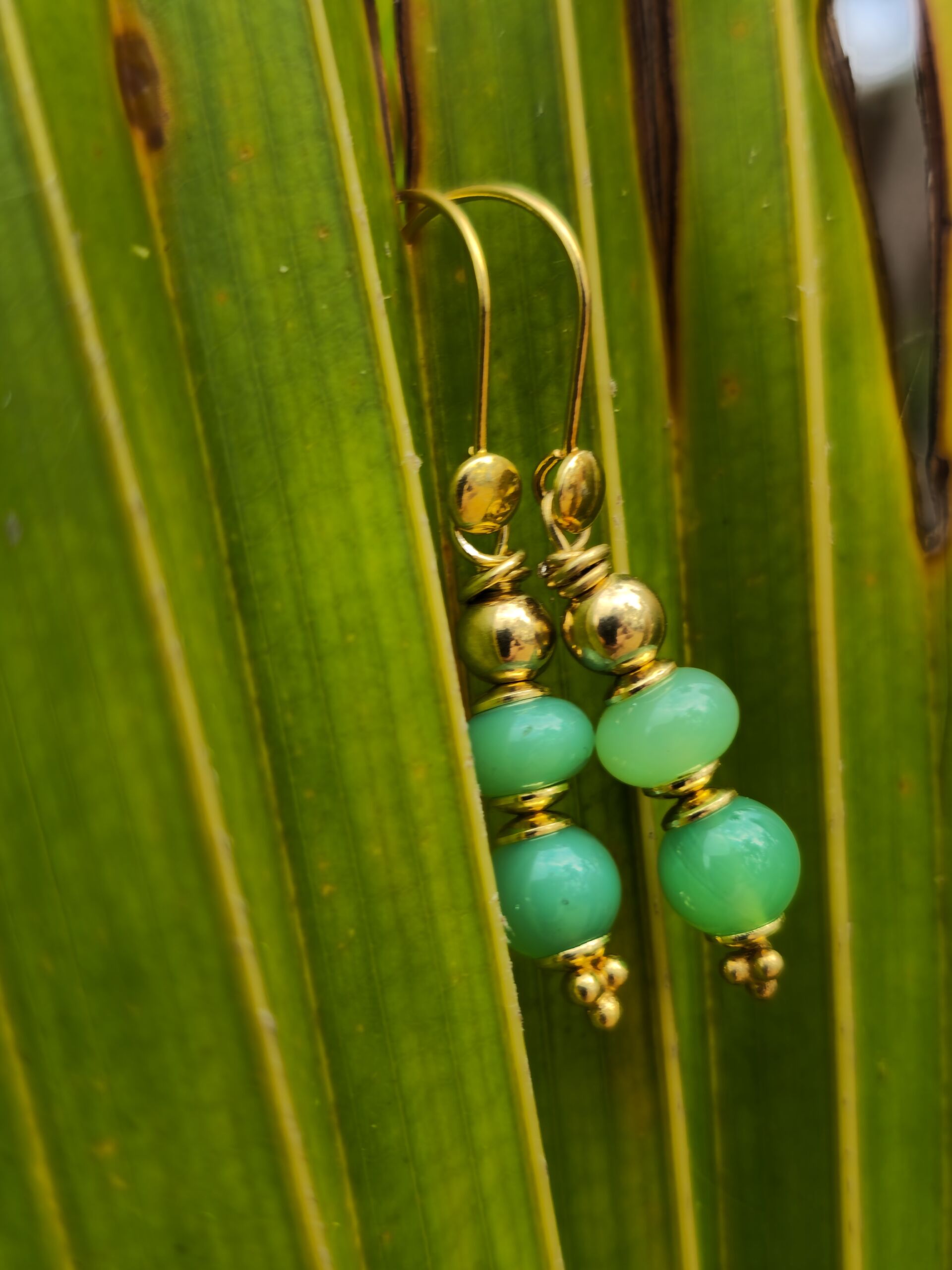 orecchini double crisoprasio orecchini double crisoprasio