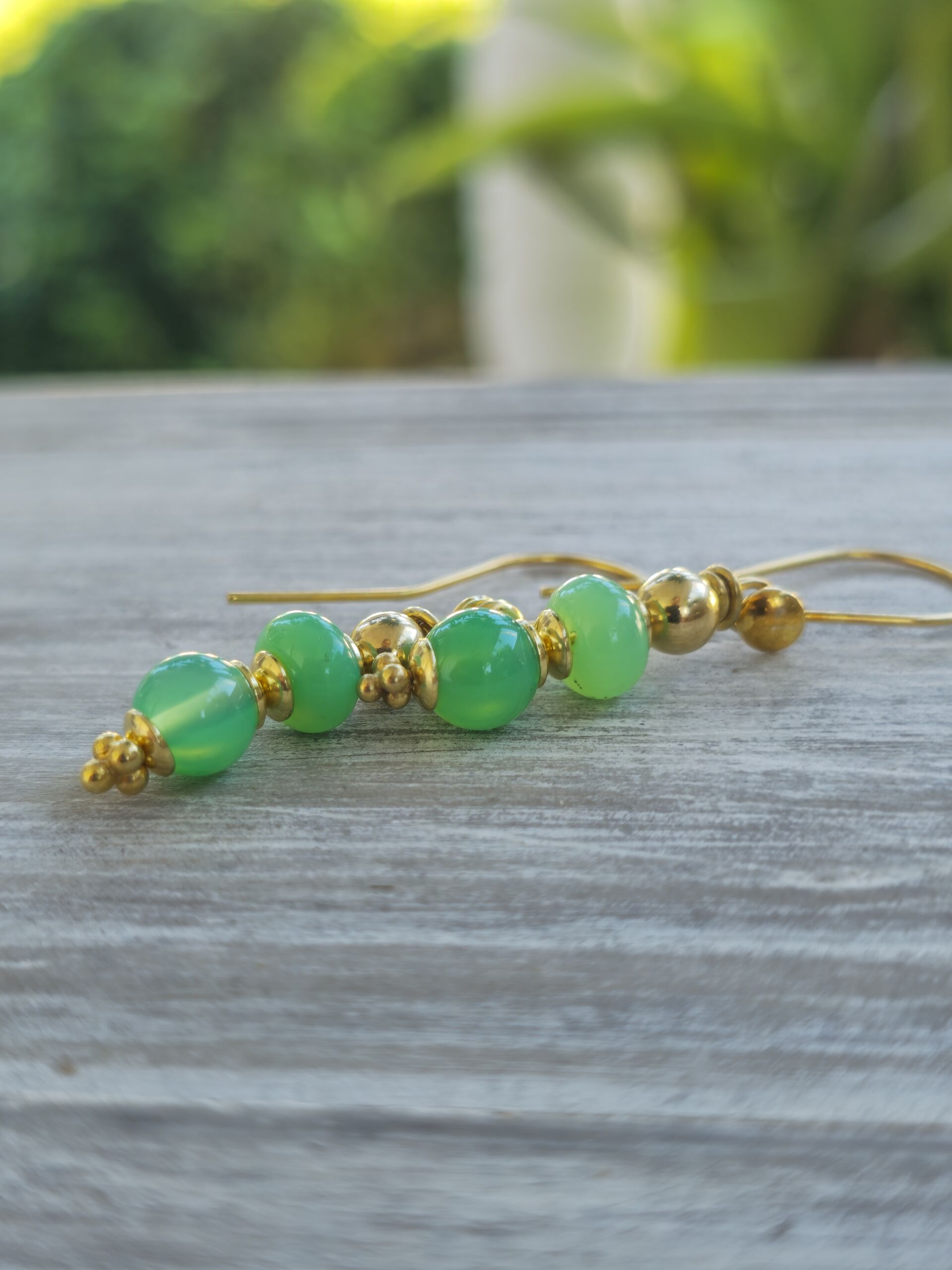 orecchini double crisoprasio orecchini double crisoprasio