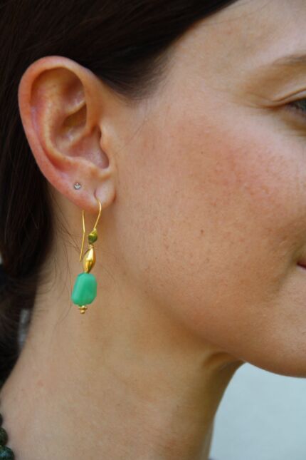orecchini crisoprasio pepita