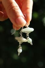 orecchini disco giada